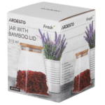 Jar ARDESTO Fresh, 510 ml, cone, glass, bamboo AR1351BLC