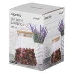 Jar ARDESTO Fresh, 740 ml, cone, glass, bamboo AR1374BLC