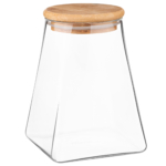 Jar ARDESTO Fresh, 910 ml, cone, glass, bamboo AR1391BLC